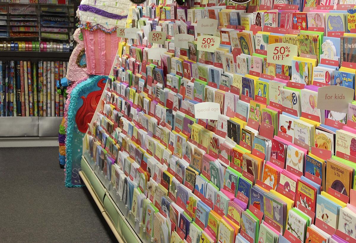 Cards and gifts department